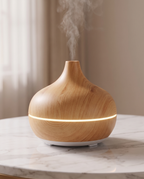 Nahaufnahme Holzmaserung Design Aroma Diffusor