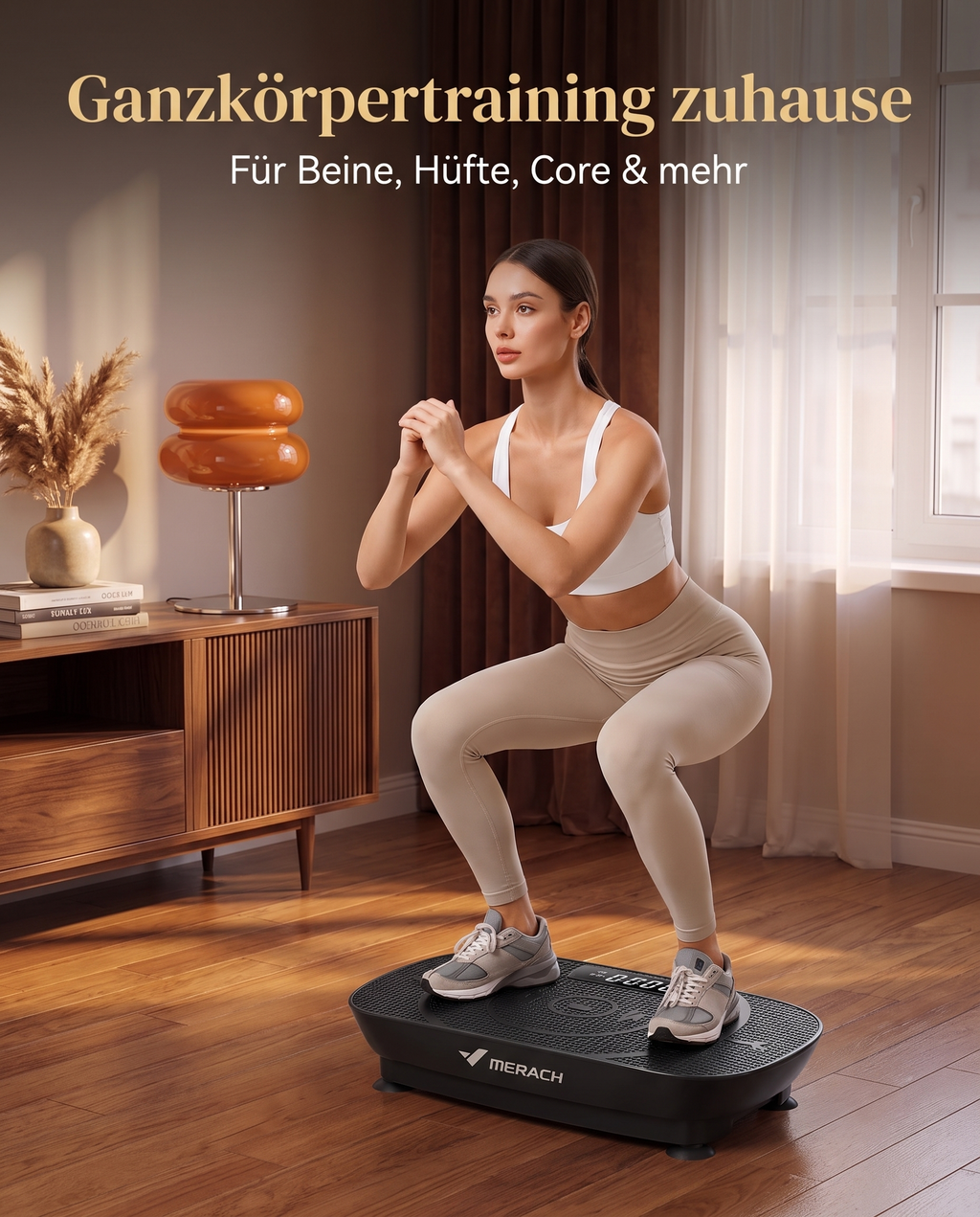 Ganzkörpertraining zuhause MERACH Vibrationsplatte
