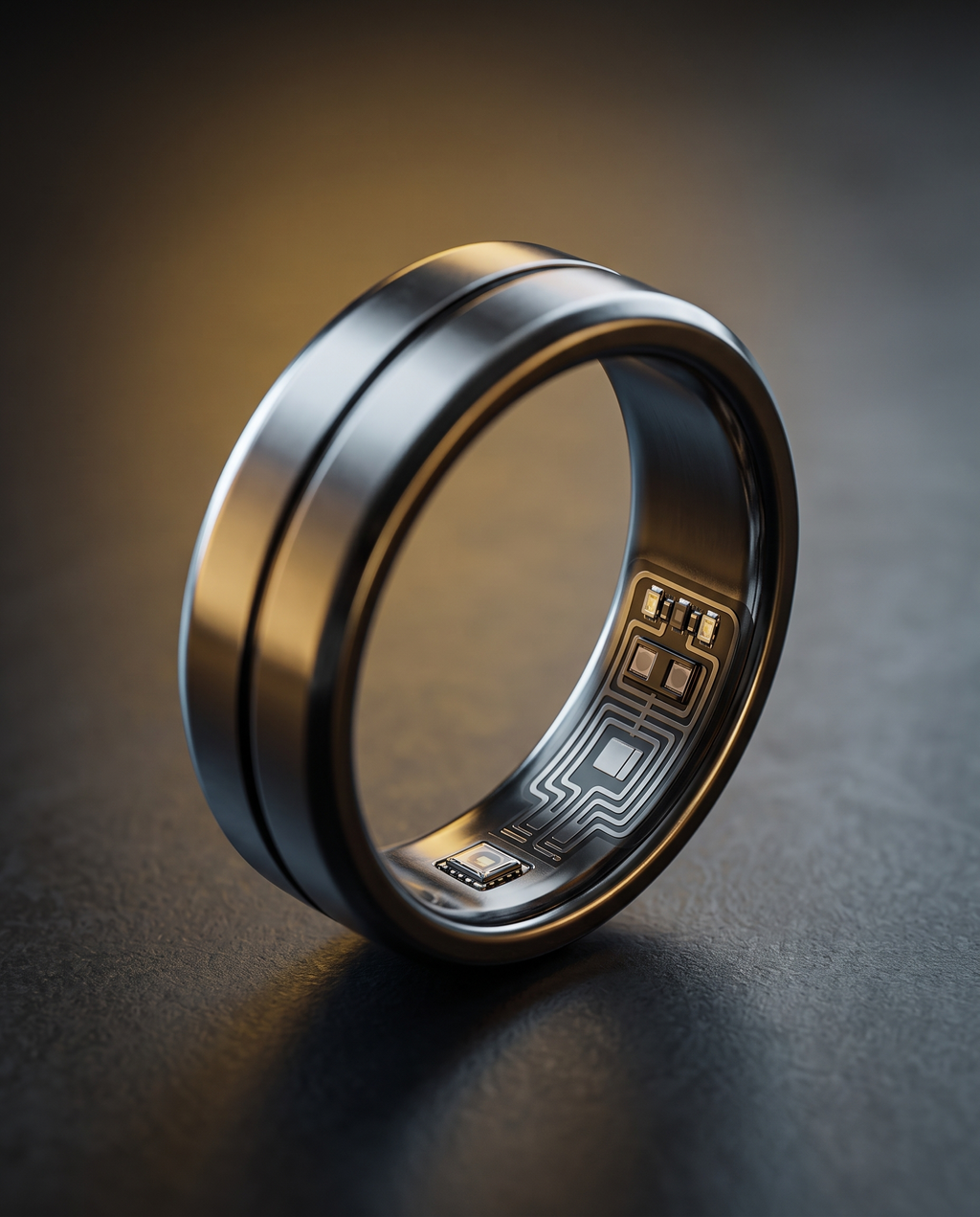 Smart Ring Pro Nahaufnahme - polierte Oberfläche und Sensor