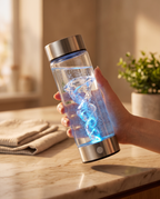 Wasserstoff Trinkflasche lifestyle golden hour