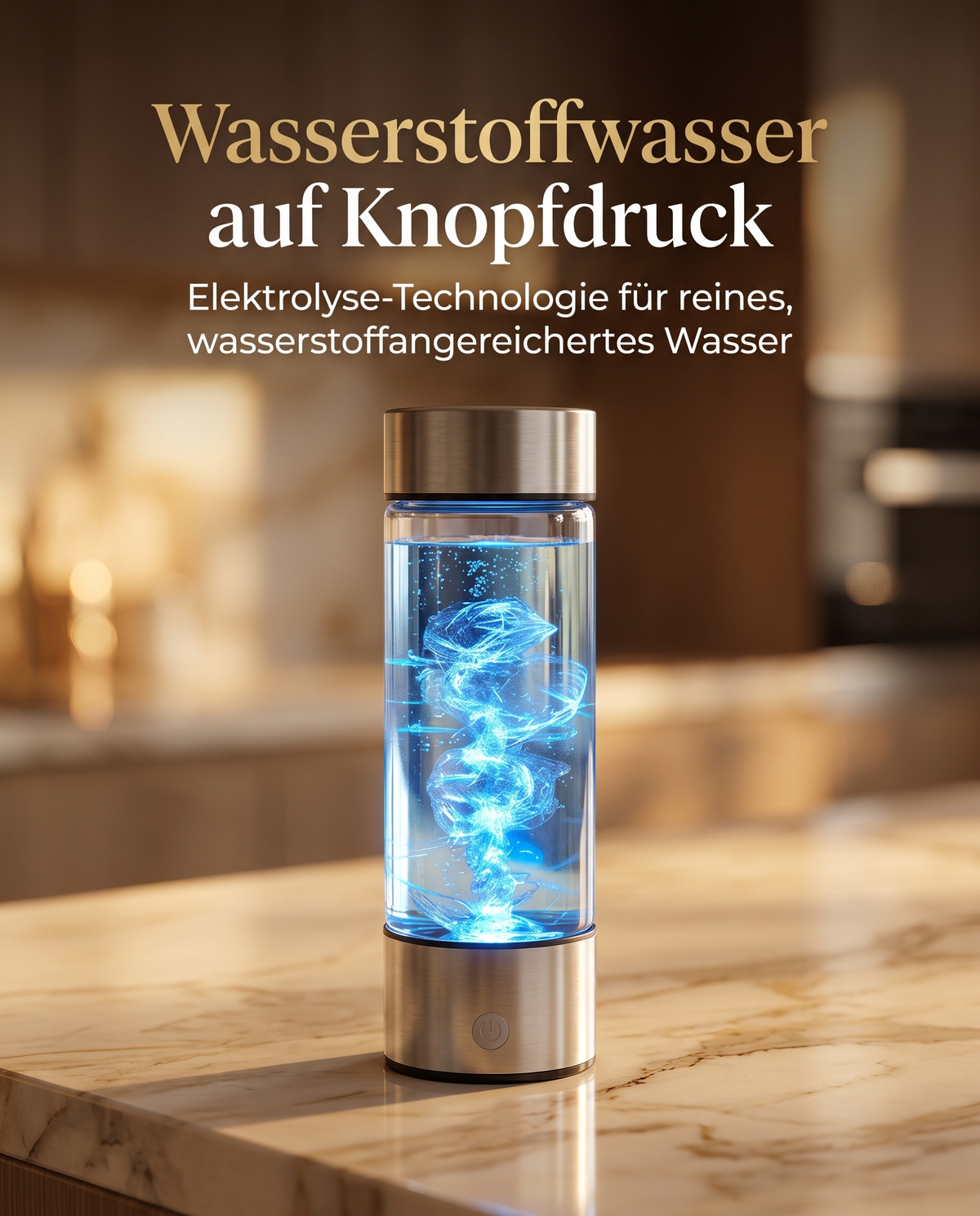 Wasserstoffwasser auf Knopfdruck
