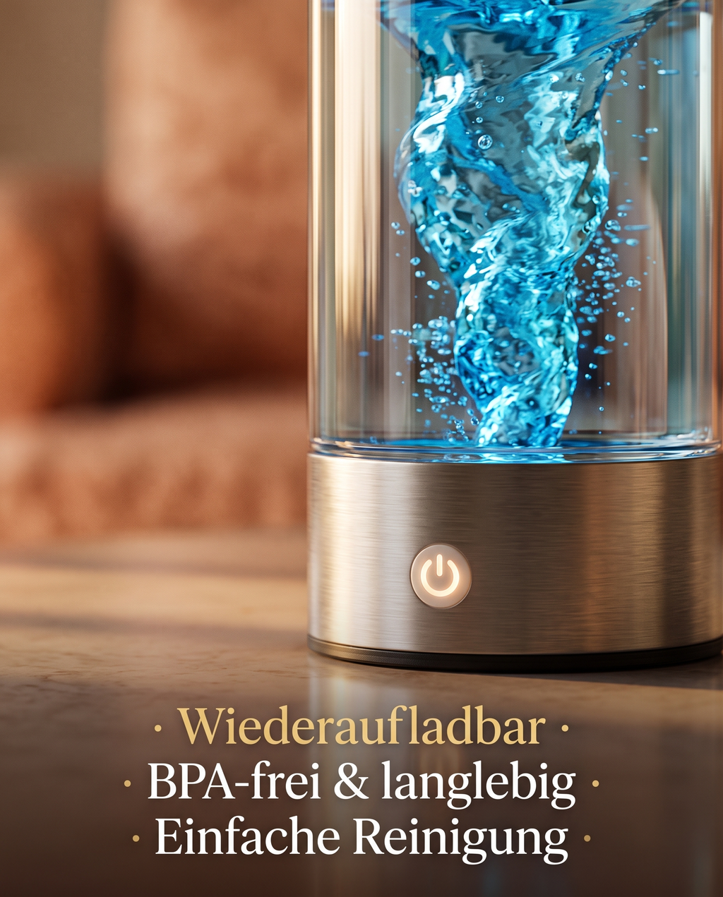Wiederaufladbar, BPA-frei, einfache Reinigung