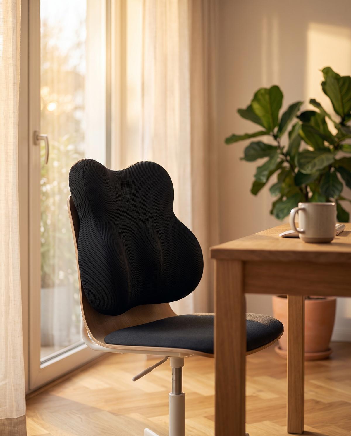Lendenwirbelkissen Memory Foam – Rückenstütze für Bürostuhl, Auto & Sofa