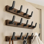 Minimalist Wandgarderobe Holz Metall