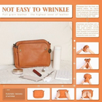 Dreilagige Leder Umhängetasche & Clutch