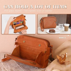 Dreilagige Leder Umhängetasche & Clutch