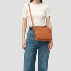 Dreilagige Leder Umhängetasche & Clutch