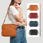 Dreilagige Leder Umhängetasche & Clutch