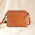 Dreilagige Leder Umhängetasche & Clutch