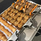 Dreizack Grillspieß Set Edelstahl