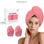 Mikrofaser Haarturban 2er Set