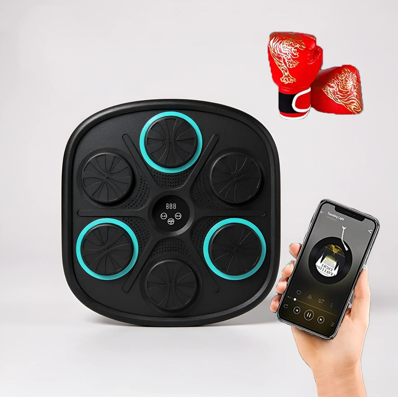 Musik Box mit LED Handschuhen