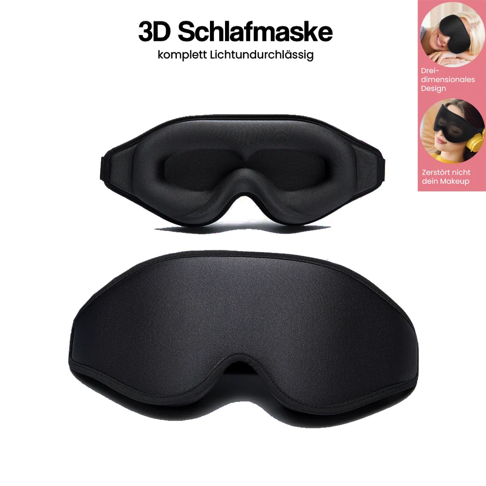 3D Schlafmaske – Lichtblockierend & Komfortabel