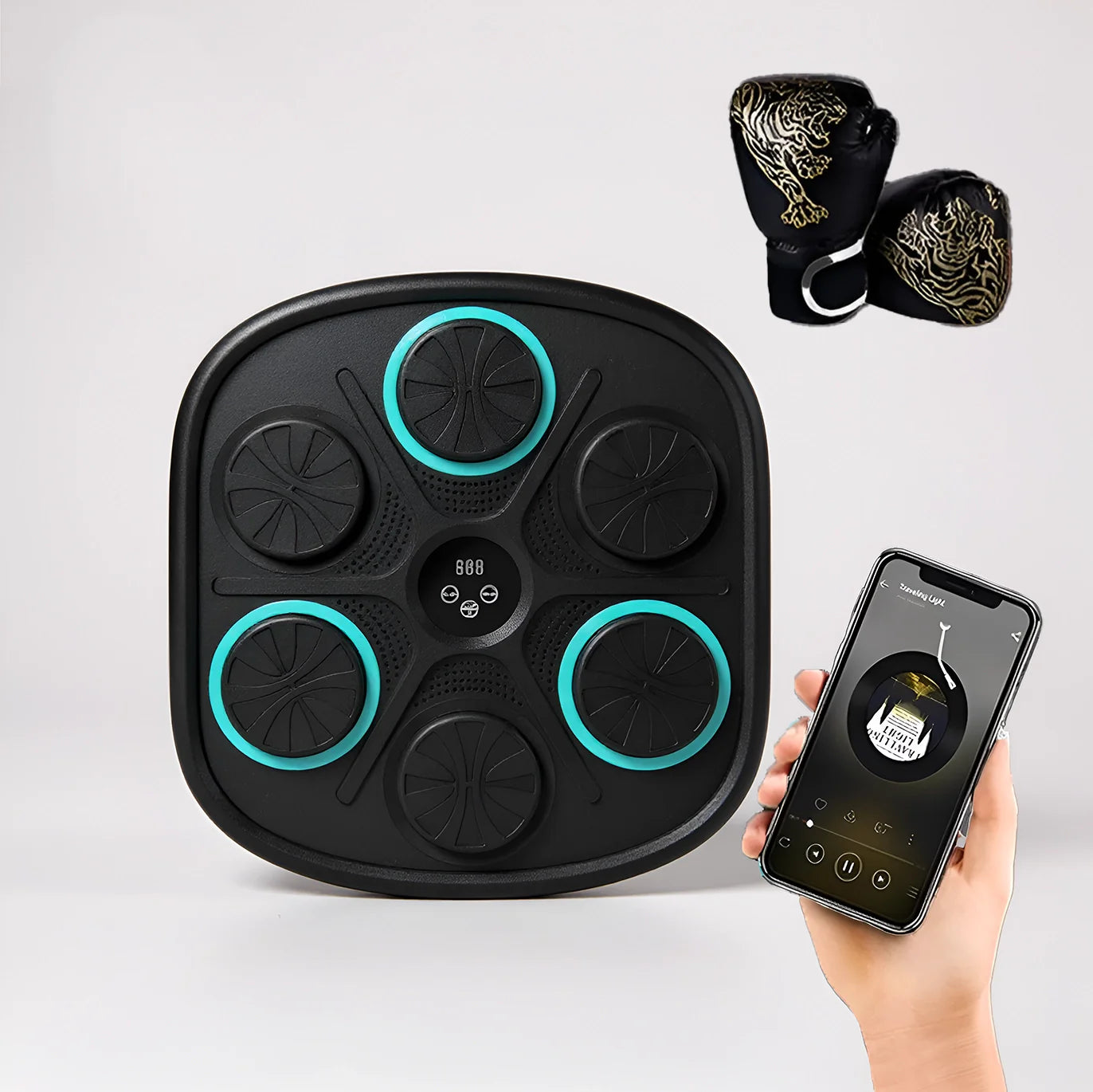 Musik Box mit LED Handschuhen