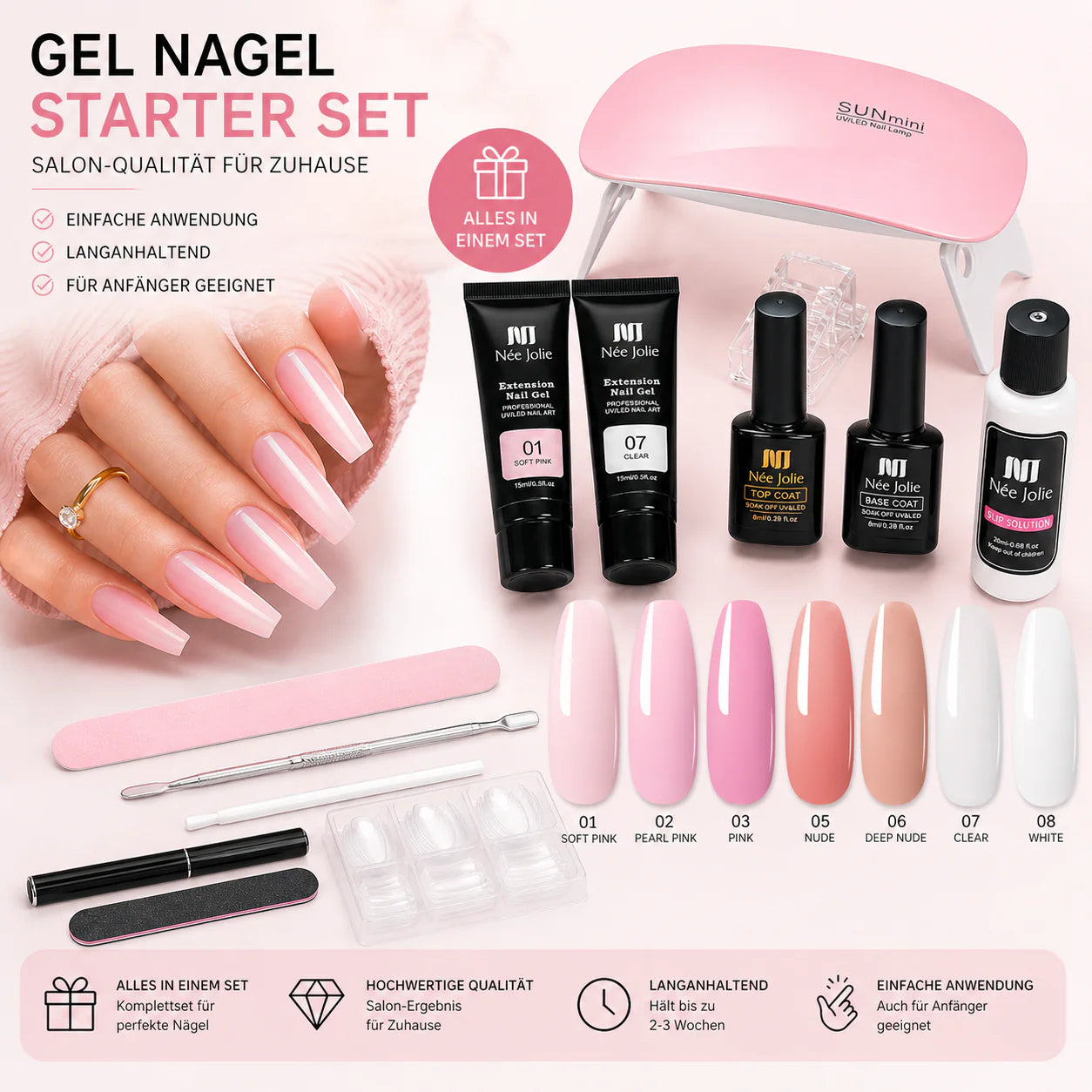 Polygel Nagelset – Professionelle Gelnägel