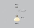 Nordische Kürbis-Hängeleuchte – Moderne LED-Pendelleuchte aus Glas mit 1 oder 3 Köpfen für Schlafzimmer, Esszimmer & Wohnzimmer, höhenverstellbar